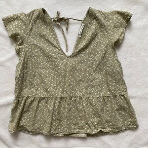 Floral Green Women's Top